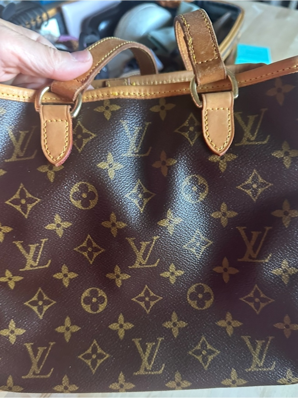 Louis Vuitton Monogram Canvas Tote in Brown and Tan